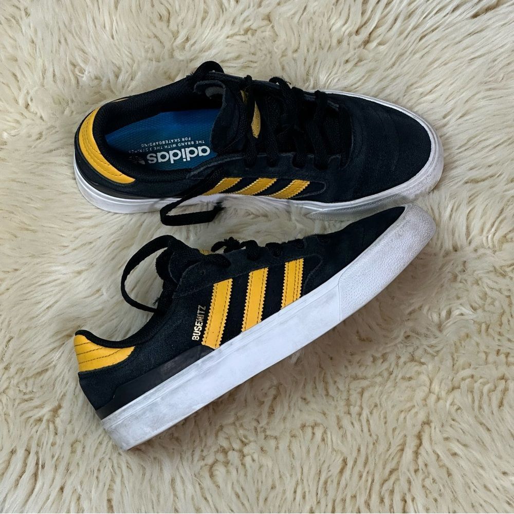 Adidas Black and Yellow suede Sneakers BUSENITZ